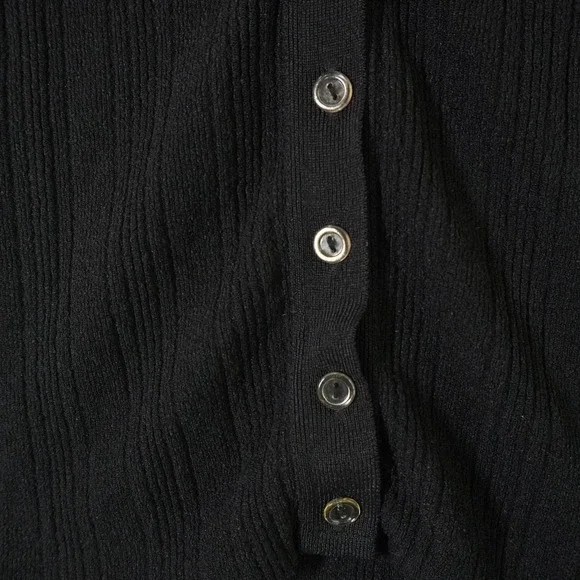 Vintage Bradley Ribbed‎ Knit Cardigan Sweater Women's Short Sleeve Buttons - Picture 3 of 8